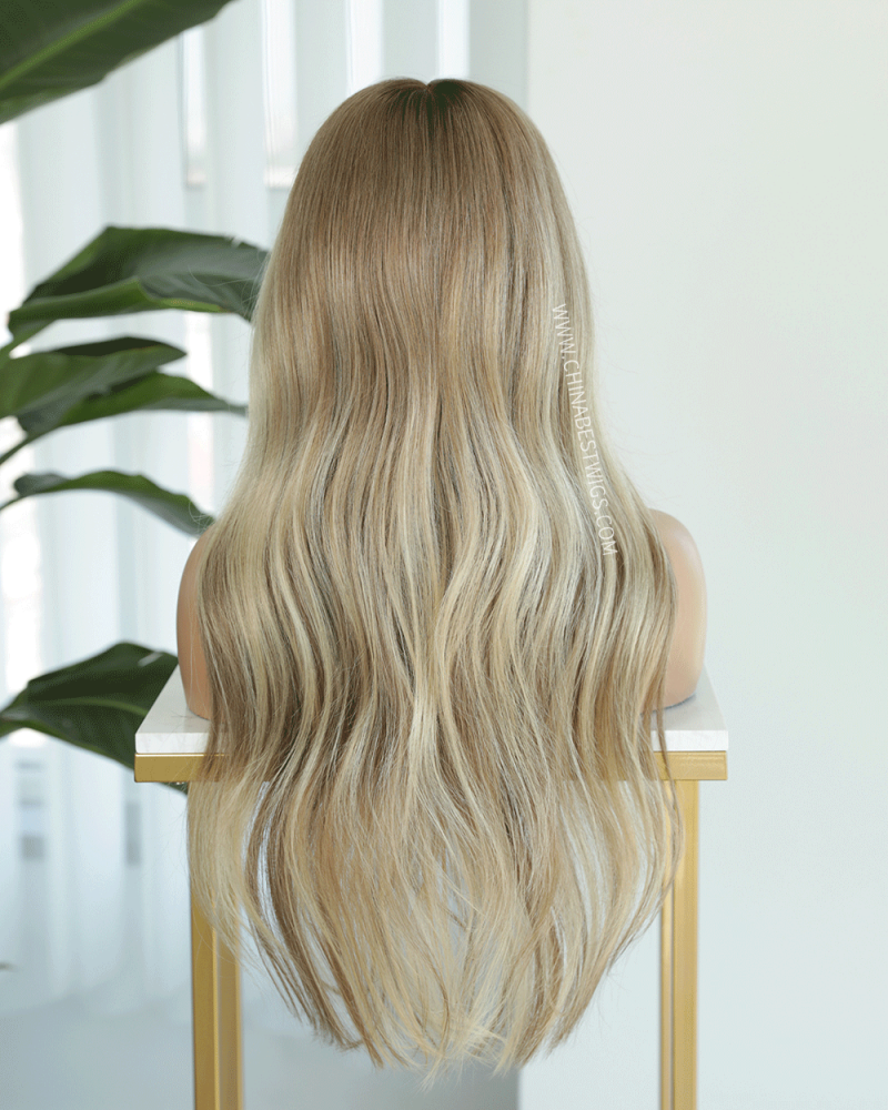 SP113 Blonde Balayage Glueless Wigs Brazilian virgin Hair