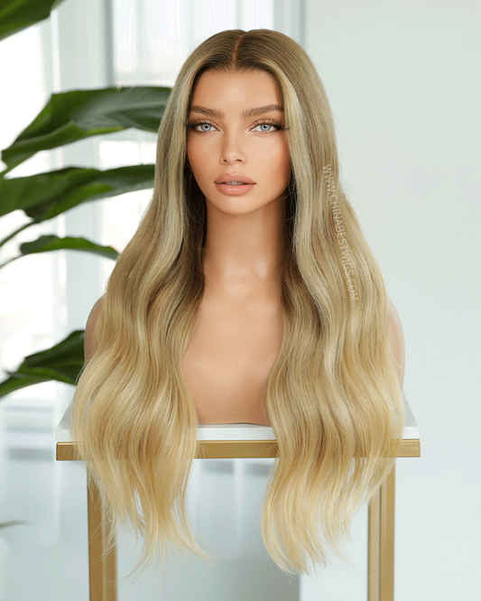 SP89 20 Inch Wavy 150% Density Ombre Color Lace Top Wigs